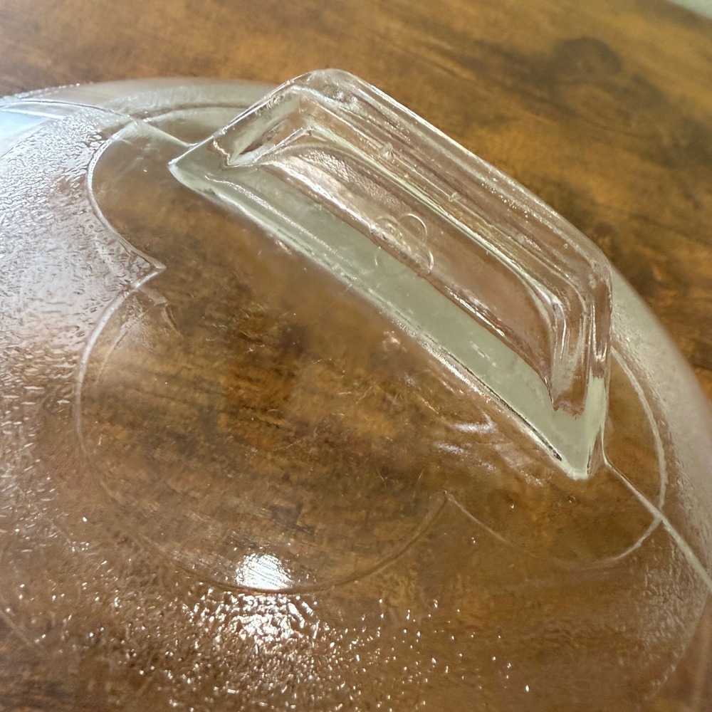 Vtg Club Aluminum Clear Glass Replacement Lid SP-2-C 7.25 Inch Clover Design - Picture 4 of 10